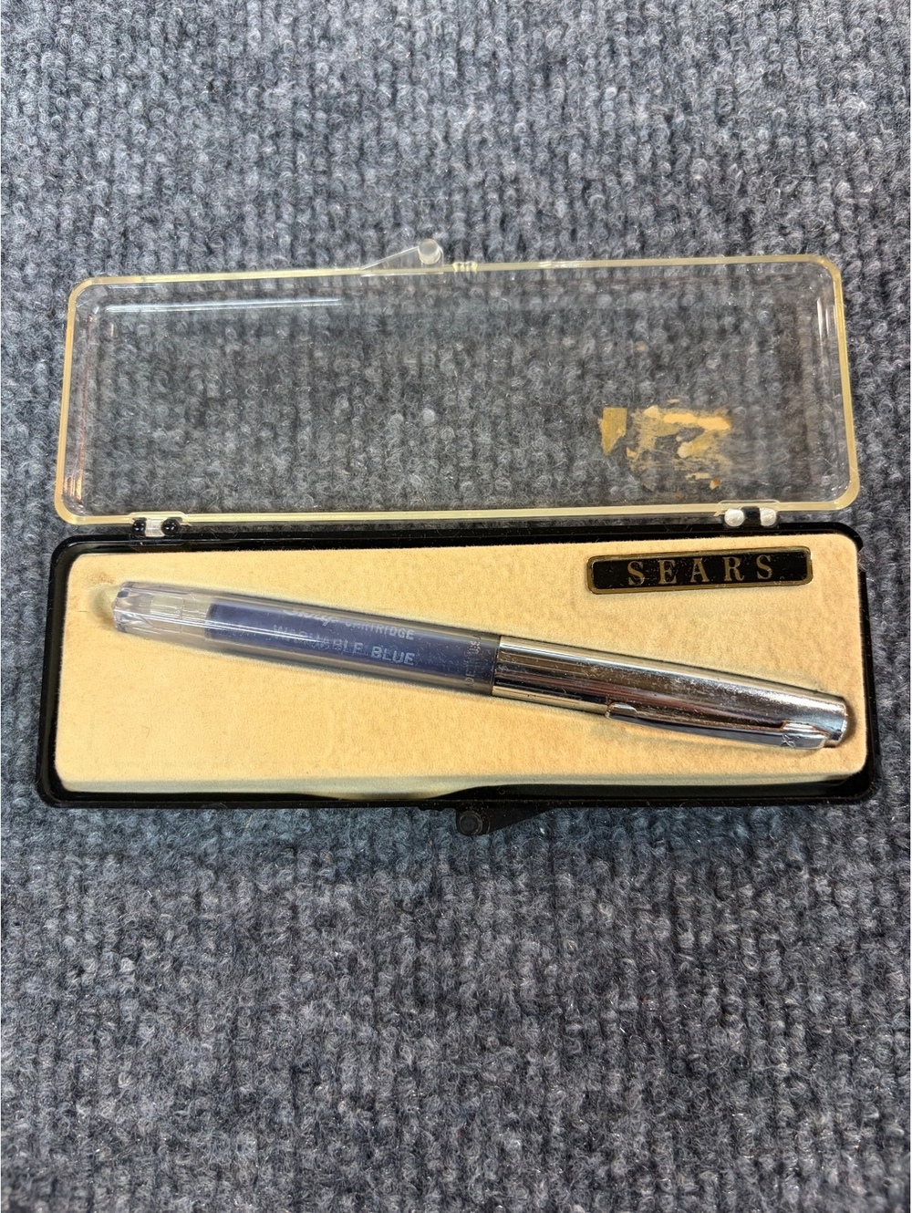 Vintage Black SEARS Roebuck and CO Fountain Pen with case